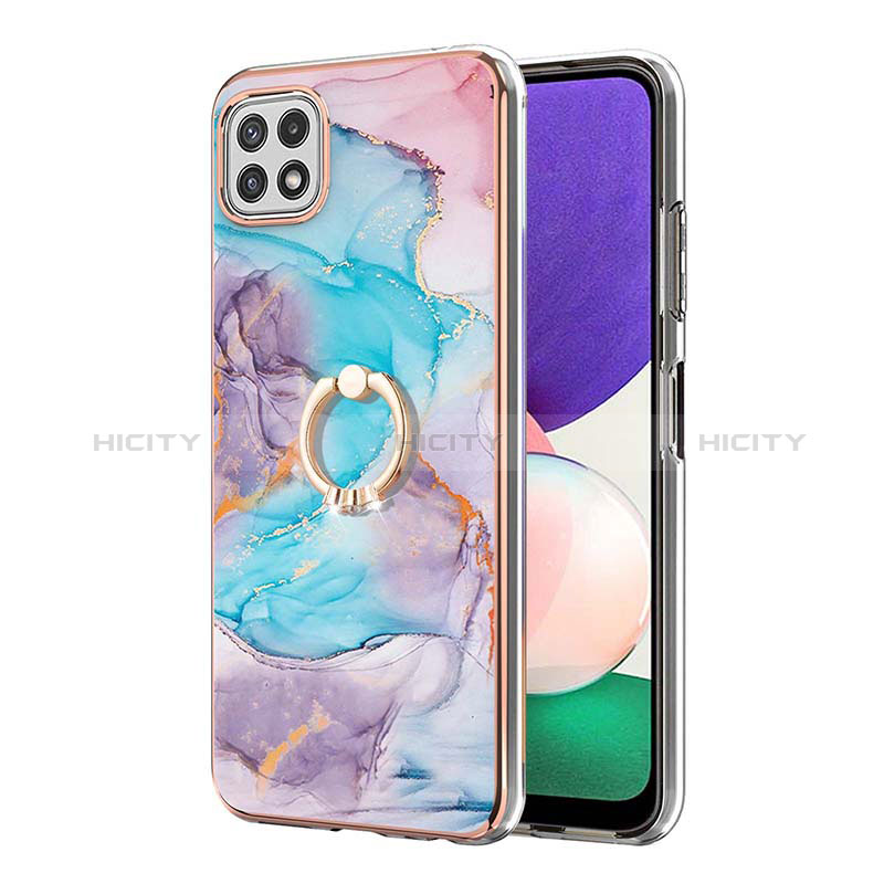 Custodia Silicone Gel Morbida Fantasia Modello Cover con Anello Supporto Y03B per Samsung Galaxy A22s 5G