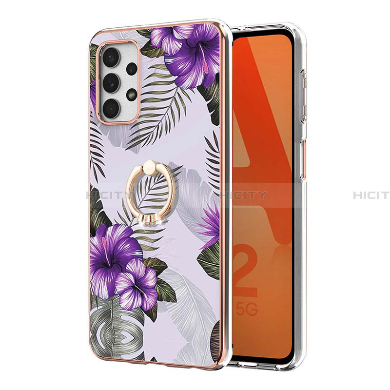 Custodia Silicone Gel Morbida Fantasia Modello Cover con Anello Supporto Y03B per Samsung Galaxy A23 4G