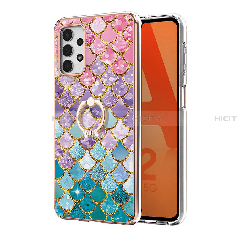 Custodia Silicone Gel Morbida Fantasia Modello Cover con Anello Supporto Y03B per Samsung Galaxy A32 5G