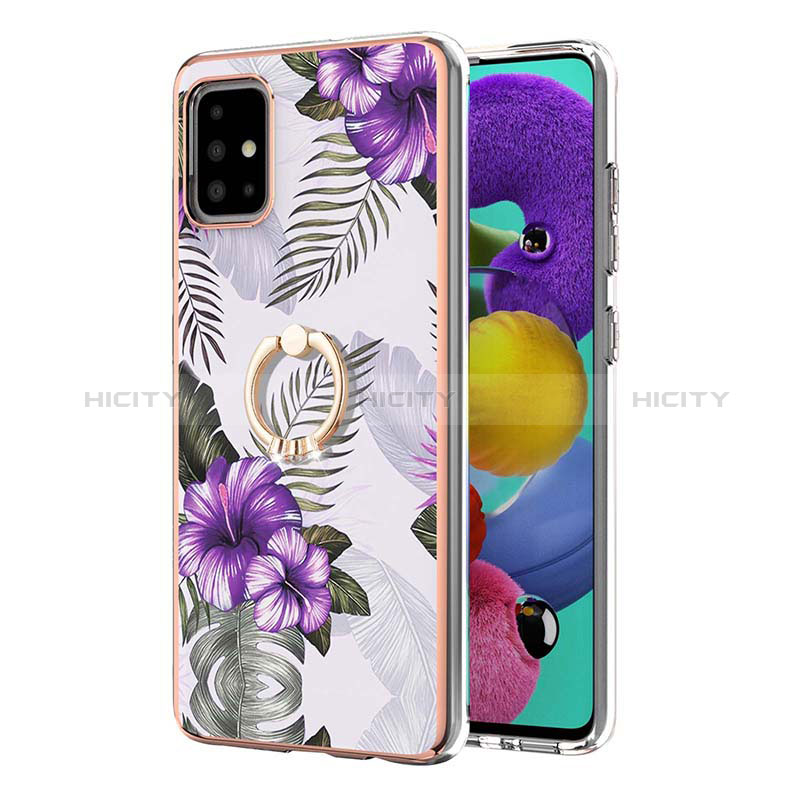 Custodia Silicone Gel Morbida Fantasia Modello Cover con Anello Supporto Y03B per Samsung Galaxy A51 4G