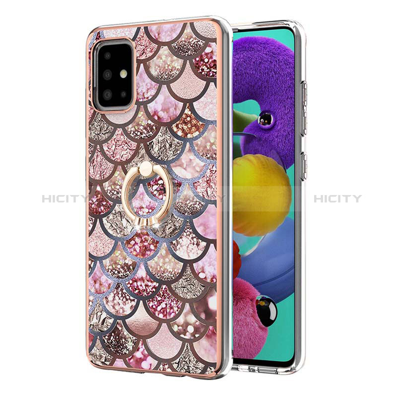 Custodia Silicone Gel Morbida Fantasia Modello Cover con Anello Supporto Y03B per Samsung Galaxy A51 5G