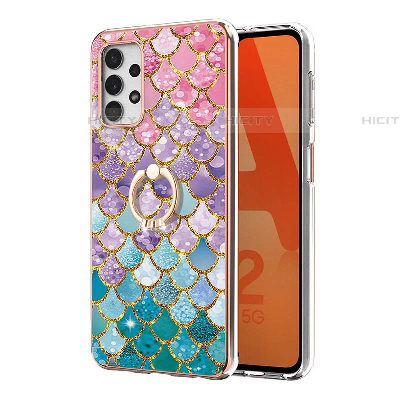 Custodia Silicone Gel Morbida Fantasia Modello Cover con Anello Supporto Y03B per Samsung Galaxy A53 5G