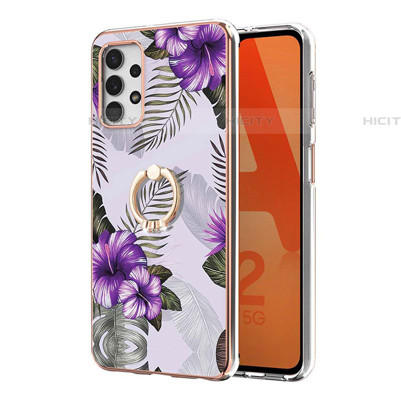 Custodia Silicone Gel Morbida Fantasia Modello Cover con Anello Supporto Y03B per Samsung Galaxy A53 5G