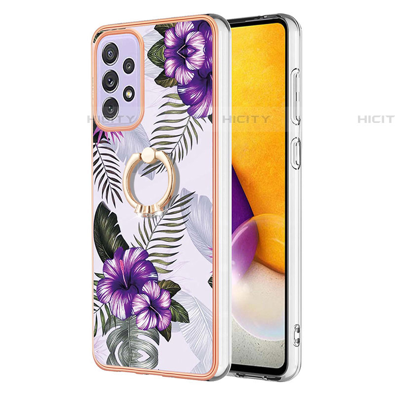 Custodia Silicone Gel Morbida Fantasia Modello Cover con Anello Supporto Y03B per Samsung Galaxy A73 5G