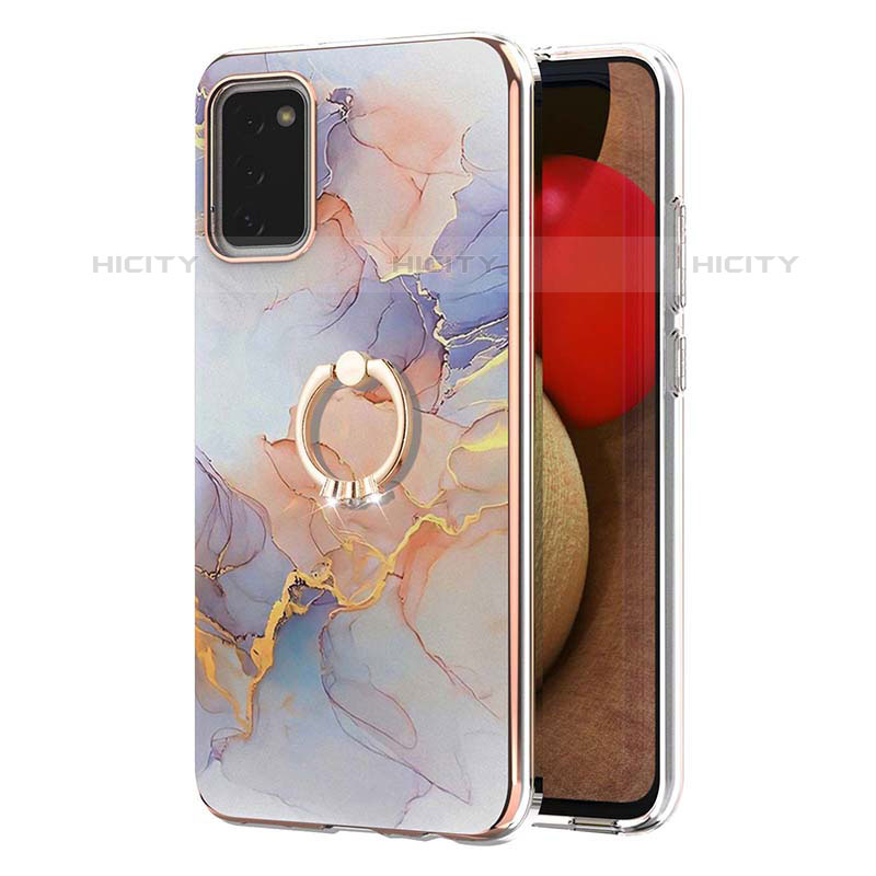 Custodia Silicone Gel Morbida Fantasia Modello Cover con Anello Supporto Y03B per Samsung Galaxy M02s