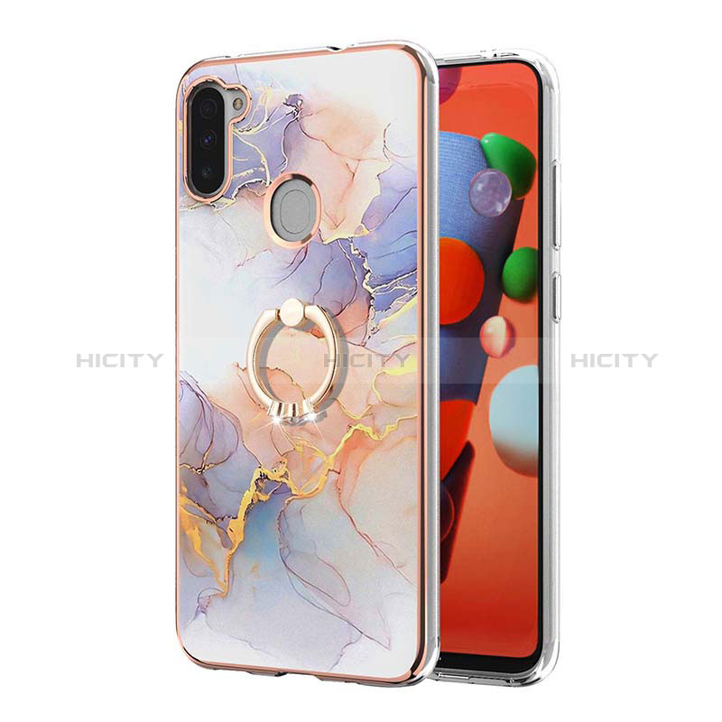 Custodia Silicone Gel Morbida Fantasia Modello Cover con Anello Supporto Y03B per Samsung Galaxy M11