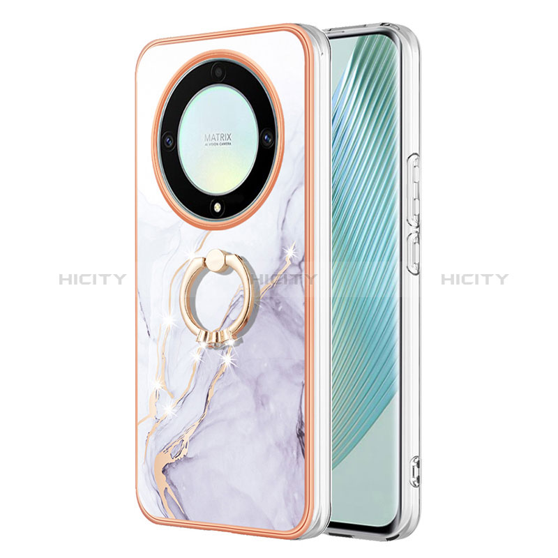 Custodia Silicone Gel Morbida Fantasia Modello Cover con Anello Supporto Y05B per Huawei Honor Magic5 Lite 5G