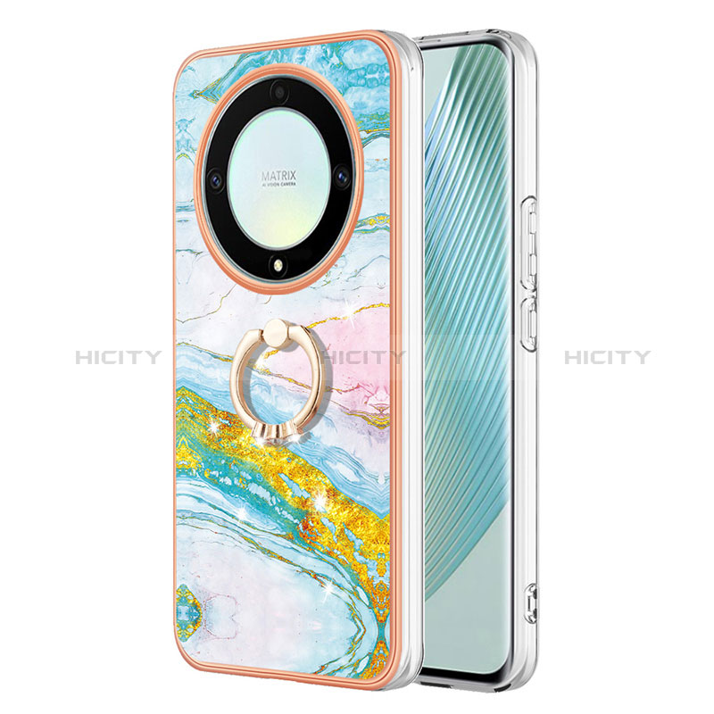 Custodia Silicone Gel Morbida Fantasia Modello Cover con Anello Supporto Y05B per Huawei Honor Magic5 Lite 5G Colorato