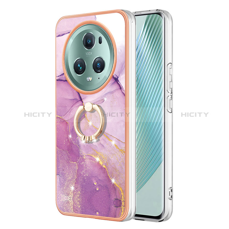 Custodia Silicone Gel Morbida Fantasia Modello Cover con Anello Supporto Y05B per Huawei Honor Magic5 Pro 5G