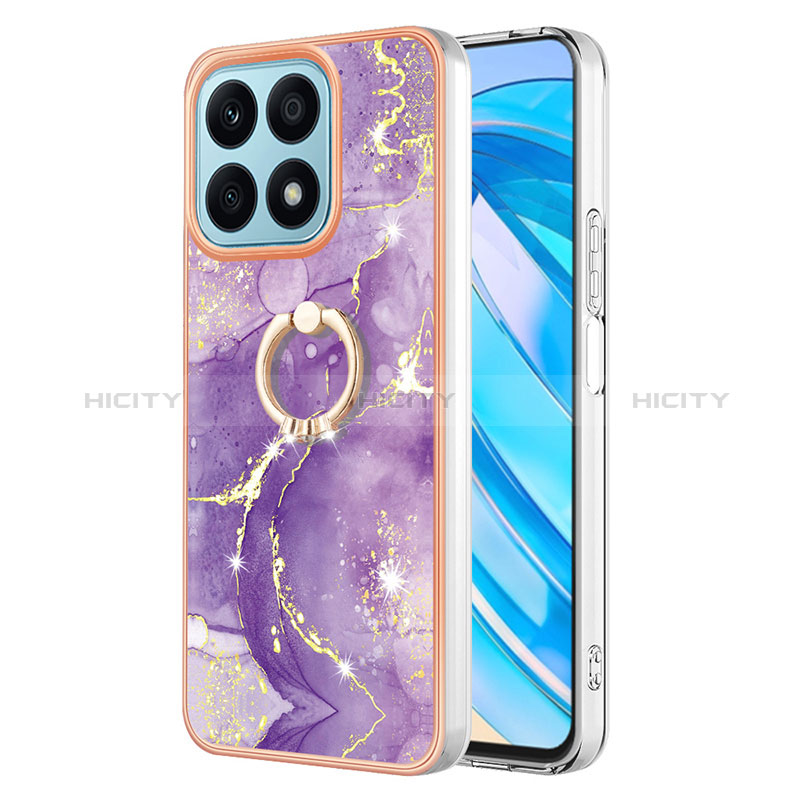 Custodia Silicone Gel Morbida Fantasia Modello Cover con Anello Supporto Y05B per Huawei Honor X8a 4G