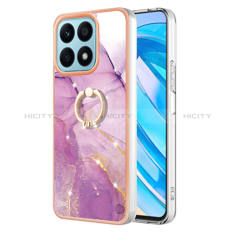 Custodia Silicone Gel Morbida Fantasia Modello Cover con Anello Supporto Y05B per Huawei Honor X8a 4G