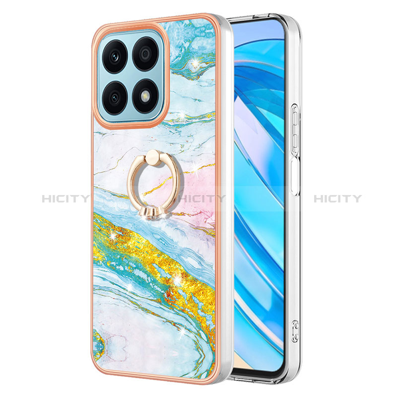 Custodia Silicone Gel Morbida Fantasia Modello Cover con Anello Supporto Y05B per Huawei Honor X8a 4G