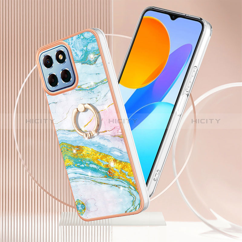 Custodia Silicone Gel Morbida Fantasia Modello Cover con Anello Supporto Y05B per Huawei Honor X8a 5G