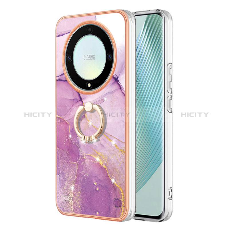 Custodia Silicone Gel Morbida Fantasia Modello Cover con Anello Supporto Y05B per Huawei Honor X9a 5G