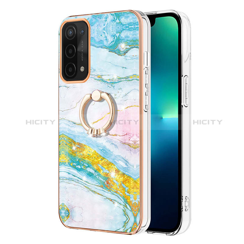 Custodia Silicone Gel Morbida Fantasia Modello Cover con Anello Supporto Y05B per Oppo A74 5G