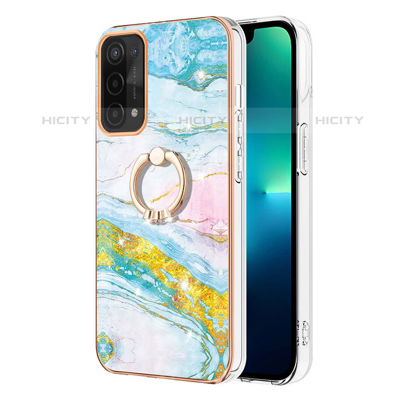 Custodia Silicone Gel Morbida Fantasia Modello Cover con Anello Supporto Y05B per Oppo A93 5G