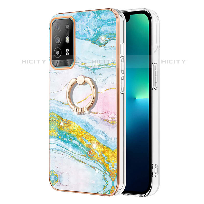 Custodia Silicone Gel Morbida Fantasia Modello Cover con Anello Supporto Y05B per Oppo A94 5G Colorato