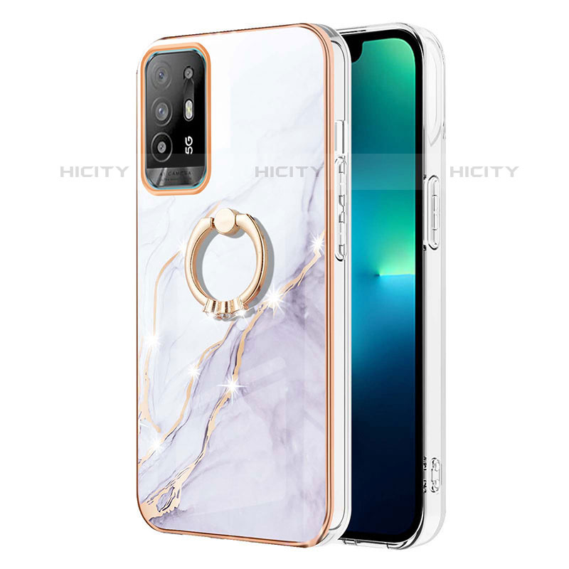 Custodia Silicone Gel Morbida Fantasia Modello Cover con Anello Supporto Y05B per Oppo Reno5 Z 5G