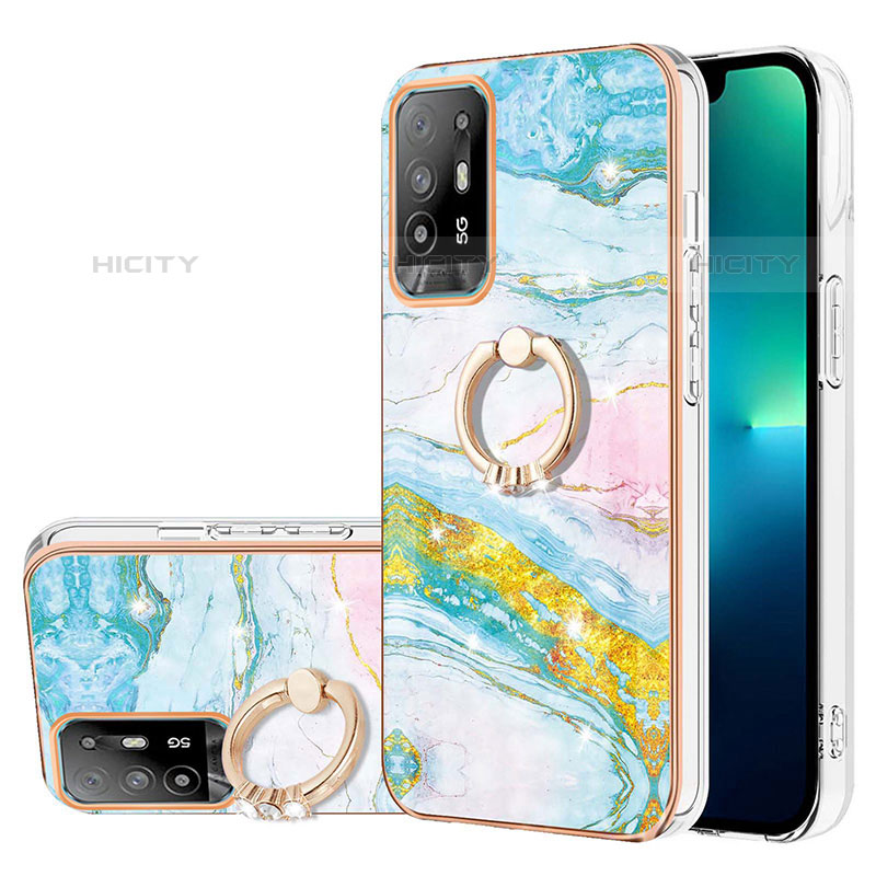 Custodia Silicone Gel Morbida Fantasia Modello Cover con Anello Supporto Y05B per Oppo Reno5 Z 5G