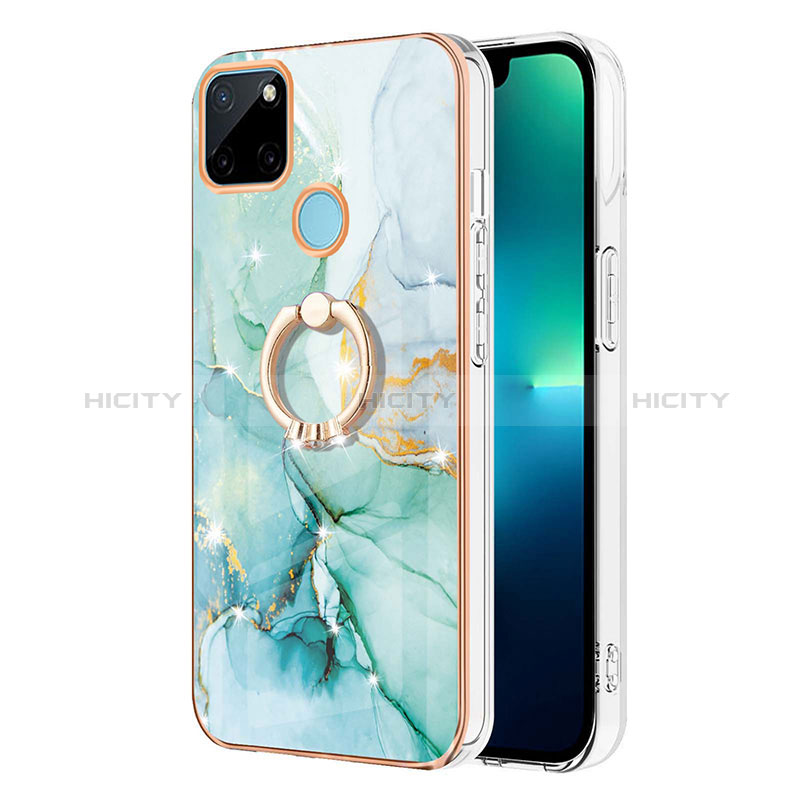 Custodia Silicone Gel Morbida Fantasia Modello Cover con Anello Supporto Y05B per Realme C21Y