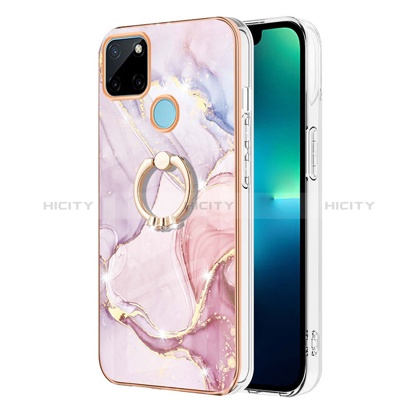 Custodia Silicone Gel Morbida Fantasia Modello Cover con Anello Supporto Y05B per Realme C25Y