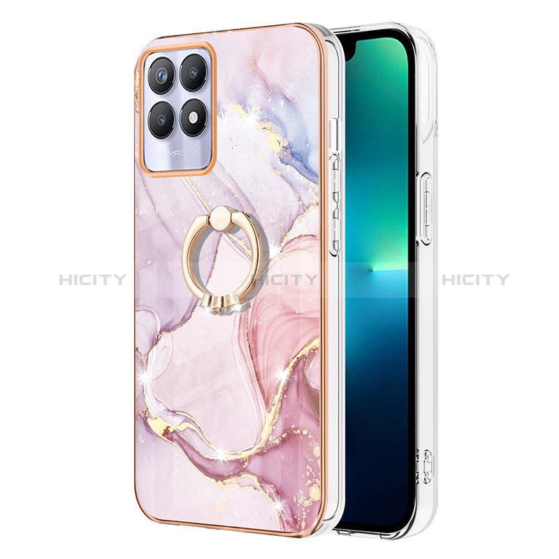 Custodia Silicone Gel Morbida Fantasia Modello Cover con Anello Supporto Y05B per Realme Narzo 50 4G