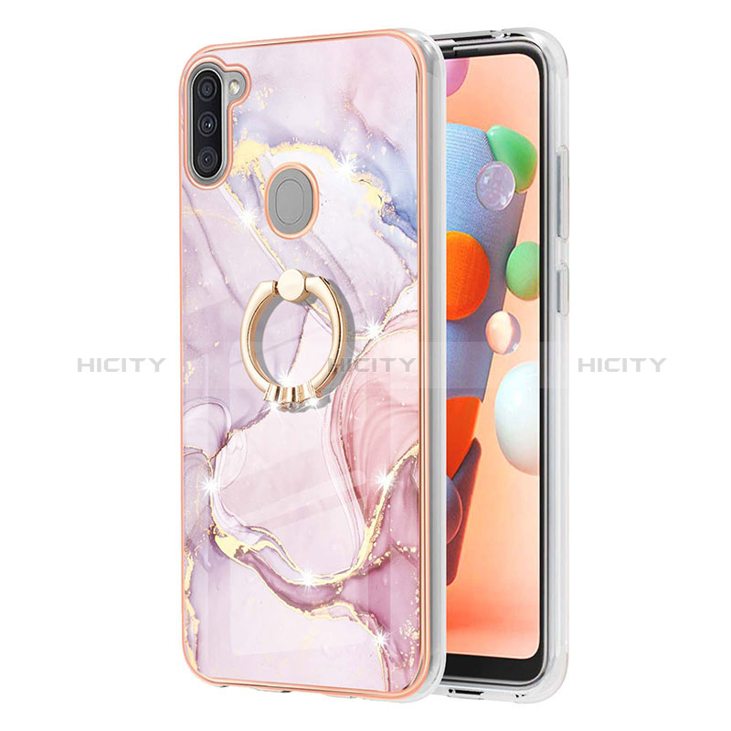 Custodia Silicone Gel Morbida Fantasia Modello Cover con Anello Supporto Y05B per Samsung Galaxy A11