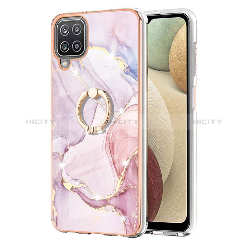 Custodia Silicone Gel Morbida Fantasia Modello Cover con Anello Supporto Y05B per Samsung Galaxy A12