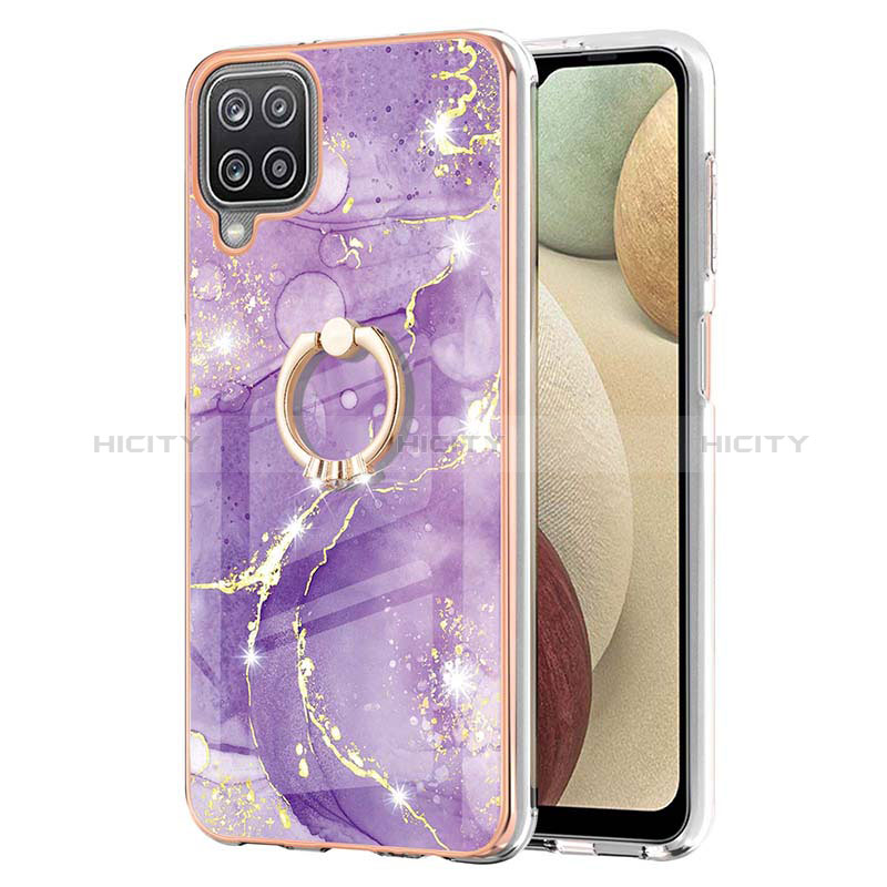 Custodia Silicone Gel Morbida Fantasia Modello Cover con Anello Supporto Y05B per Samsung Galaxy A12 Nacho