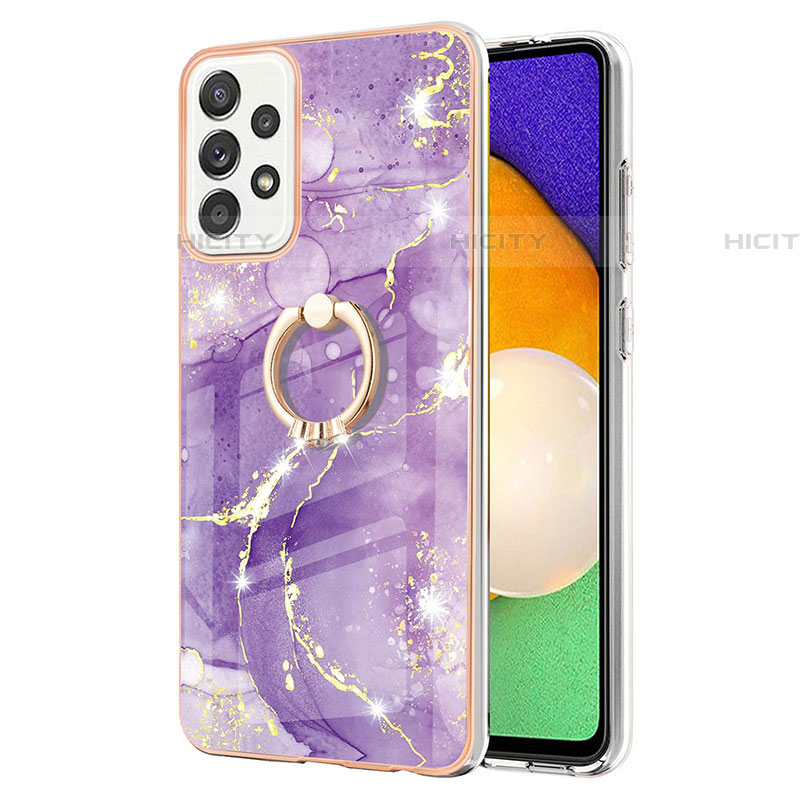 Custodia Silicone Gel Morbida Fantasia Modello Cover con Anello Supporto Y05B per Samsung Galaxy A52 4G