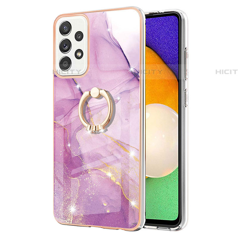 Custodia Silicone Gel Morbida Fantasia Modello Cover con Anello Supporto Y05B per Samsung Galaxy A52 4G