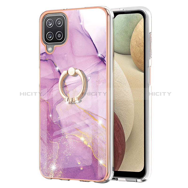 Custodia Silicone Gel Morbida Fantasia Modello Cover con Anello Supporto Y05B per Samsung Galaxy M12