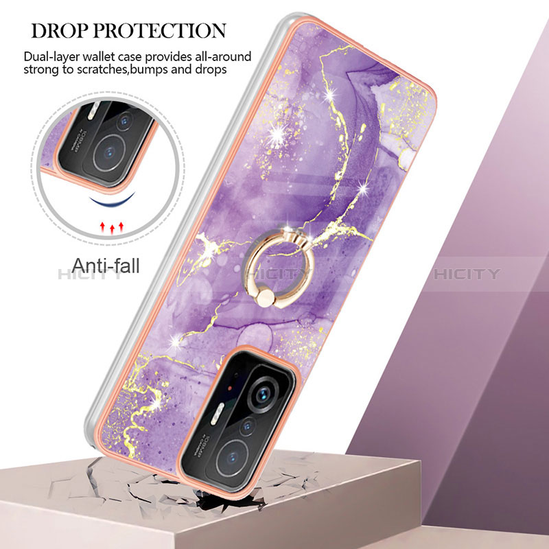 Custodia Silicone Gel Morbida Fantasia Modello Cover con Anello Supporto Y05B per Xiaomi Mi 11T 5G