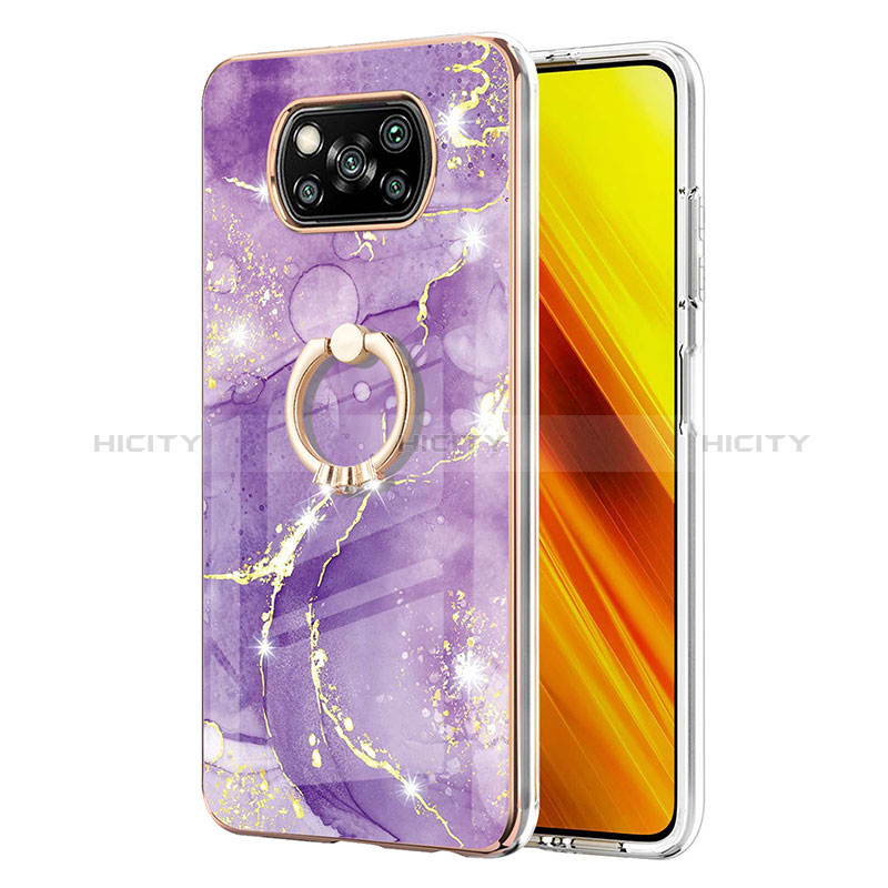 Custodia Silicone Gel Morbida Fantasia Modello Cover con Anello Supporto Y05B per Xiaomi Poco X3 Pro