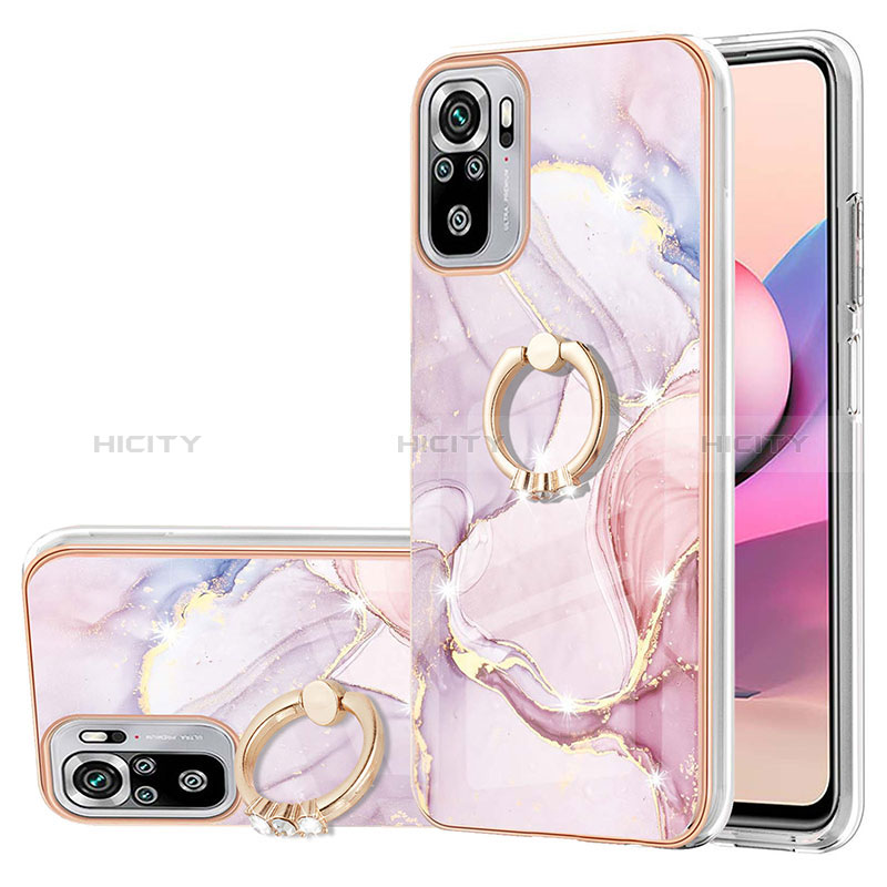 Custodia Silicone Gel Morbida Fantasia Modello Cover con Anello Supporto Y05B per Xiaomi Redmi Note 10S 4G