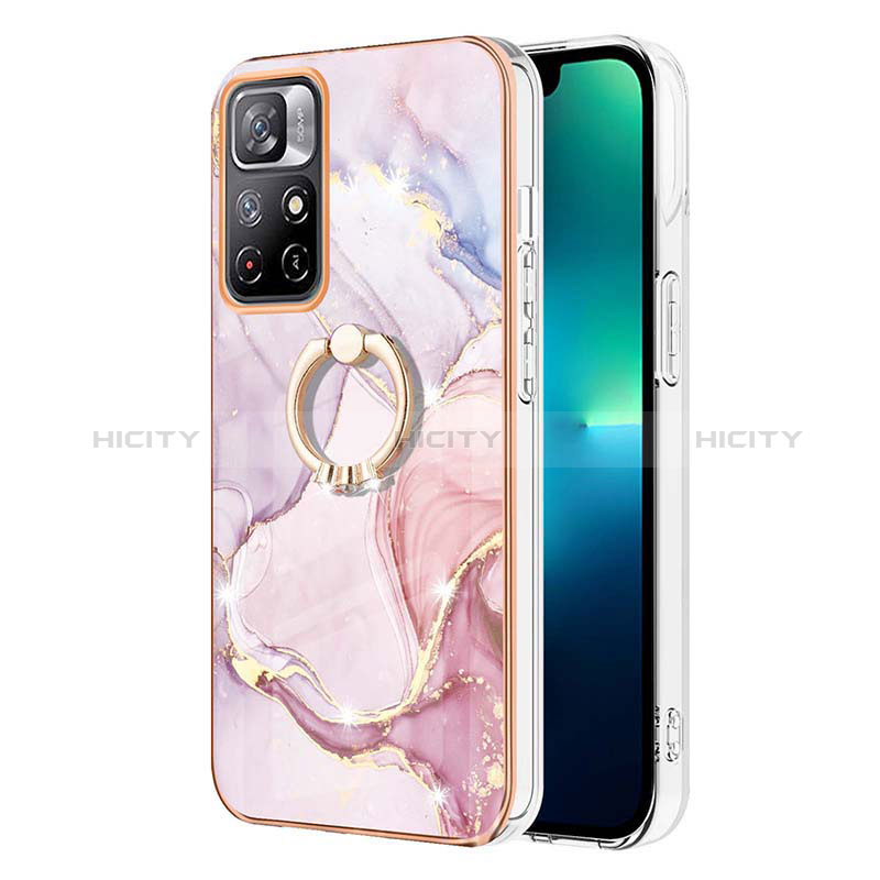 Custodia Silicone Gel Morbida Fantasia Modello Cover con Anello Supporto Y05B per Xiaomi Redmi Note 11 5G