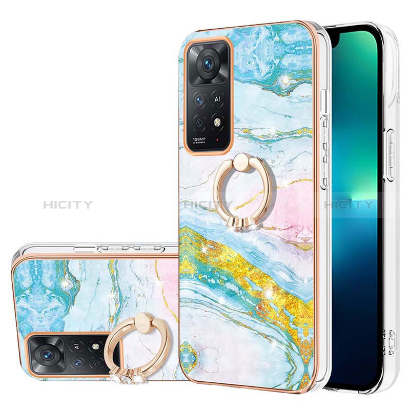 Custodia Silicone Gel Morbida Fantasia Modello Cover con Anello Supporto Y05B per Xiaomi Redmi Note 11 Pro 4G