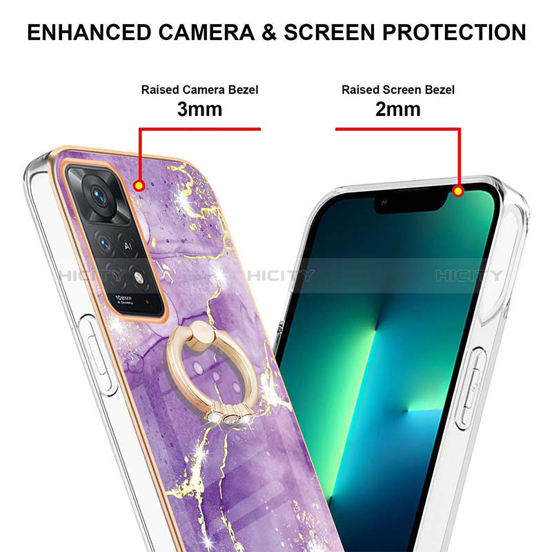 Custodia Silicone Gel Morbida Fantasia Modello Cover con Anello Supporto Y05B per Xiaomi Redmi Note 12 Pro 4G