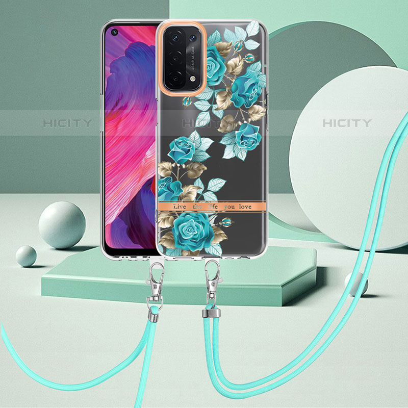 Custodia Silicone Gel Morbida Fantasia Modello Cover con Anello Supporto Y06B per Oppo A93 5G