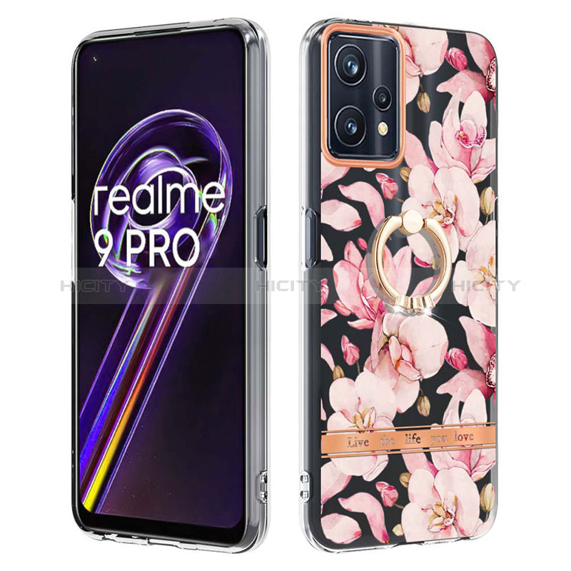 Custodia Silicone Gel Morbida Fantasia Modello Cover con Anello Supporto Y06B per Realme 9 Pro 5G