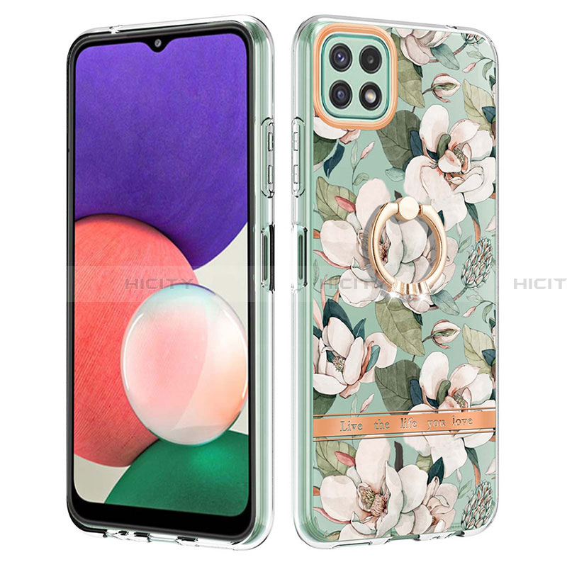 Custodia Silicone Gel Morbida Fantasia Modello Cover con Anello Supporto Y06B per Samsung Galaxy A22 5G