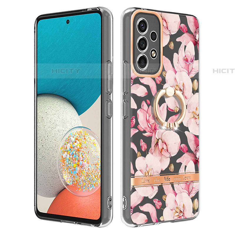 Custodia Silicone Gel Morbida Fantasia Modello Cover con Anello Supporto Y06B per Samsung Galaxy A53 5G