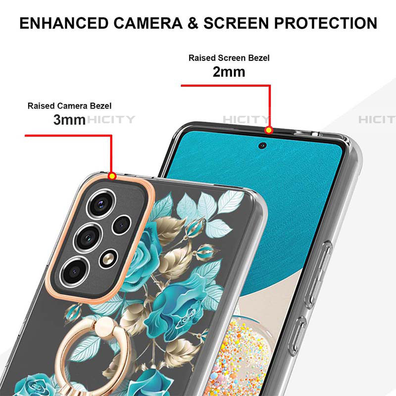 Custodia Silicone Gel Morbida Fantasia Modello Cover con Anello Supporto Y06B per Samsung Galaxy A53 5G