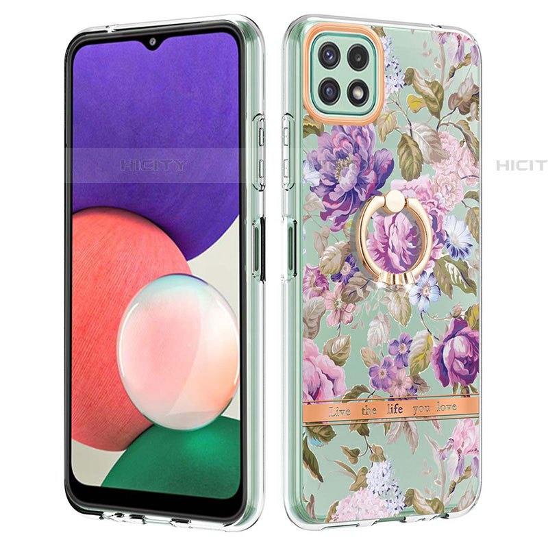 Custodia Silicone Gel Morbida Fantasia Modello Cover con Anello Supporto Y06B per Samsung Galaxy F42 5G