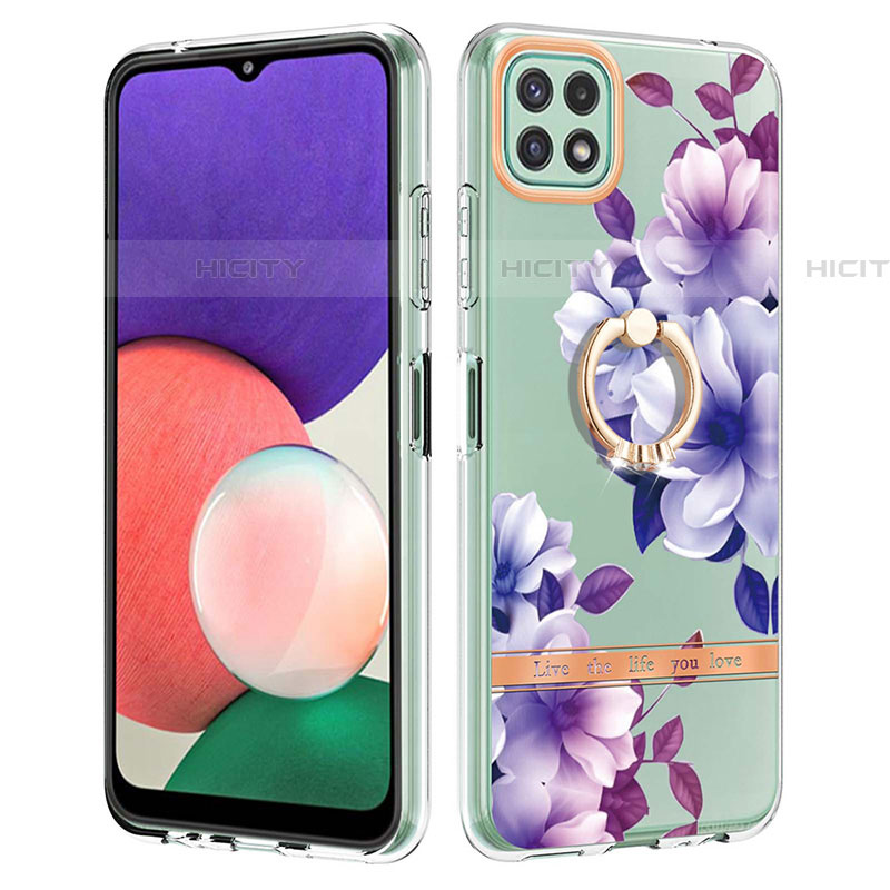 Custodia Silicone Gel Morbida Fantasia Modello Cover con Anello Supporto Y06B per Samsung Galaxy F42 5G