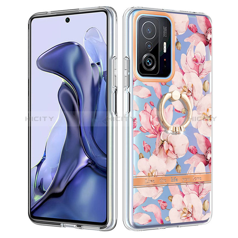 Custodia Silicone Gel Morbida Fantasia Modello Cover con Anello Supporto Y06B per Xiaomi Mi 11T Pro 5G