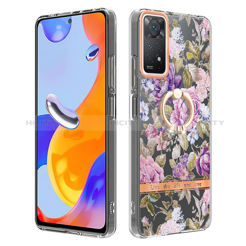 Custodia Silicone Gel Morbida Fantasia Modello Cover con Anello Supporto Y06B per Xiaomi Redmi Note 12 Pro 4G