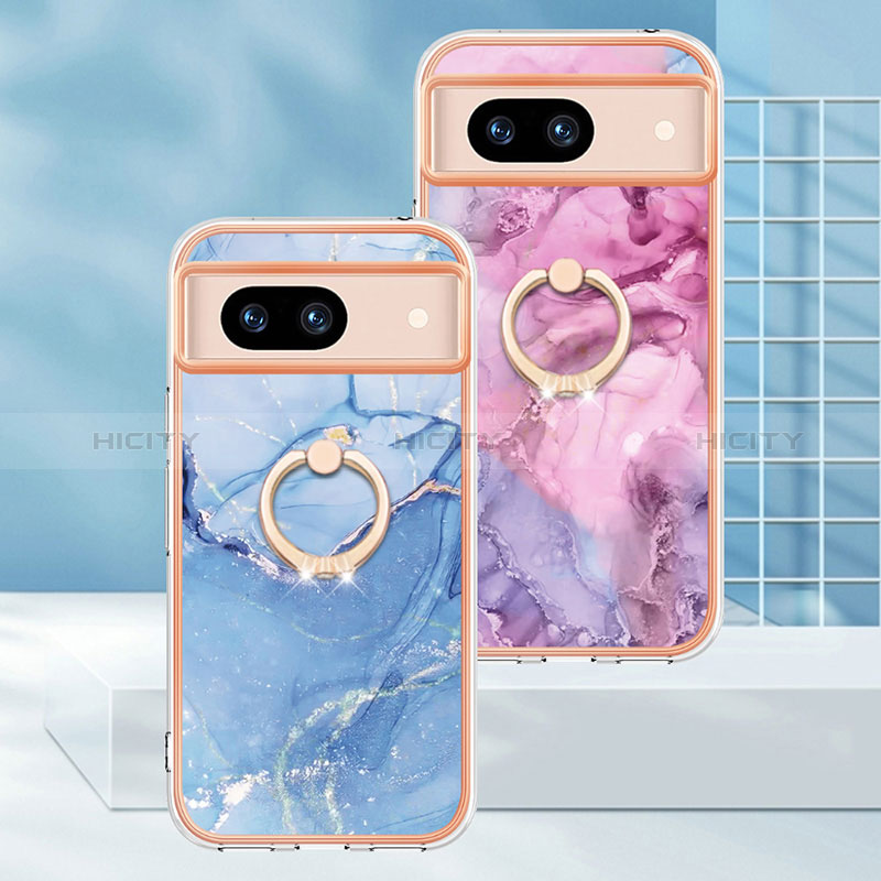 Custodia Silicone Gel Morbida Fantasia Modello Cover con Anello Supporto YB1 per Google Pixel 8a 5G