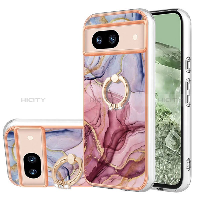 Custodia Silicone Gel Morbida Fantasia Modello Cover con Anello Supporto YB1 per Google Pixel 8a 5G