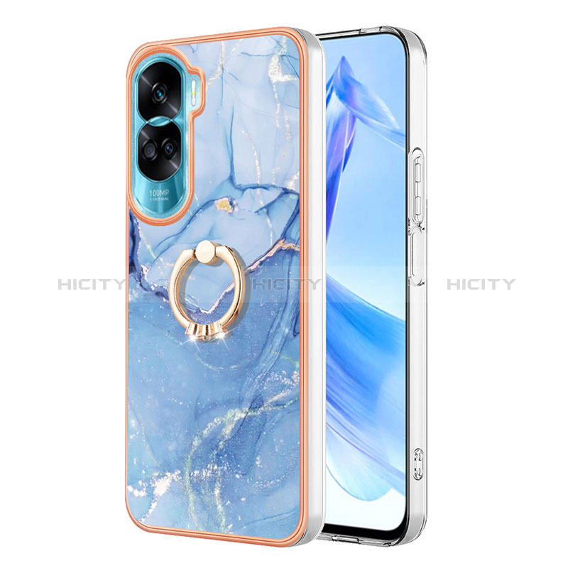 Custodia Silicone Gel Morbida Fantasia Modello Cover con Anello Supporto YB1 per Huawei Honor 90 Lite 5G